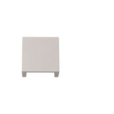 Alina square wall light in white paintable gypsum, 12.5cm, with open base for uplight and downlight spread, shown on a plain white background.