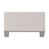 Alina square wall light in white paintable gypsum, minimalist rectangular block design with straight edges on a plain white background.