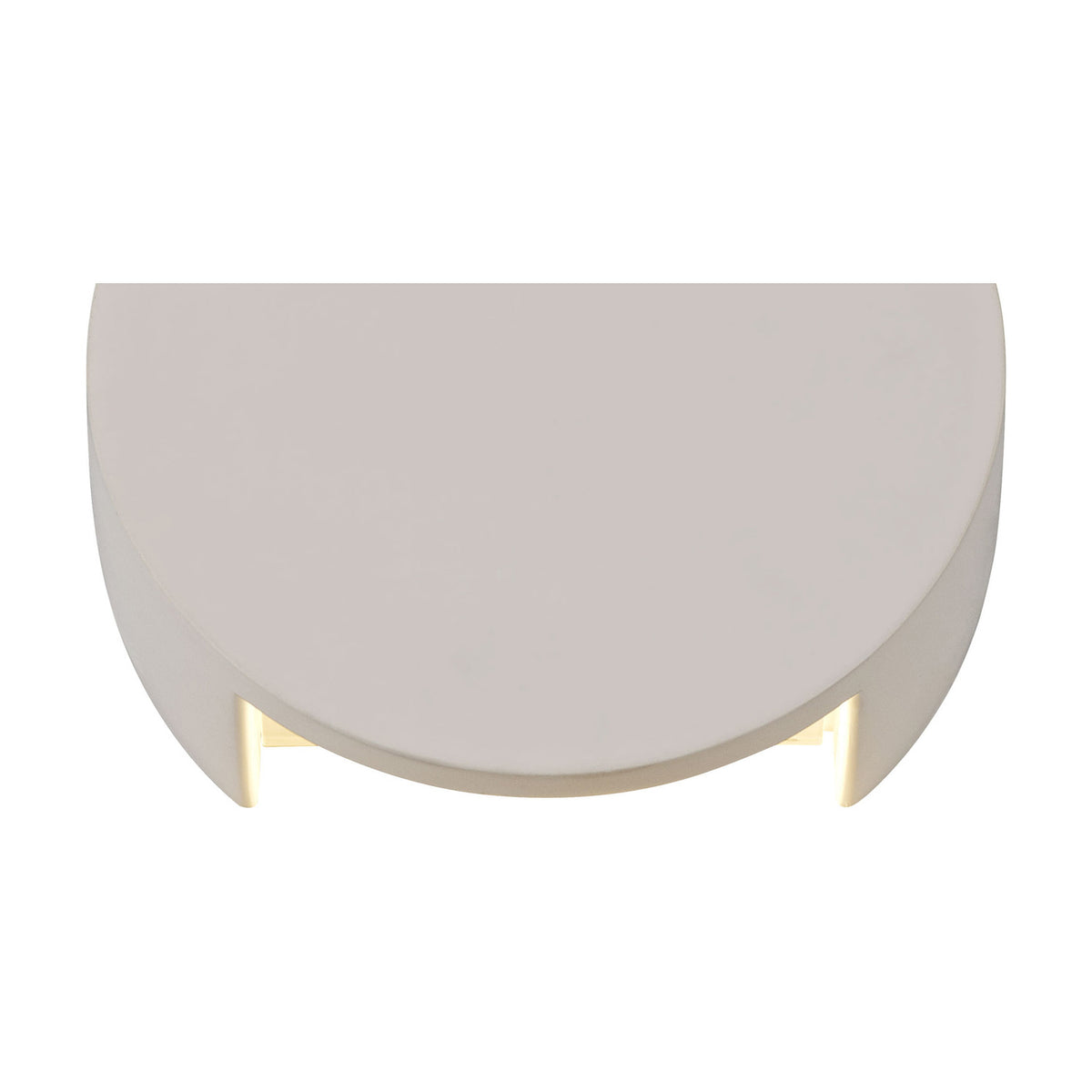 Alina 6.5W Round Wall Light 15.5cm in white paintable gypsum, a shallow disc-shaped fixture with two integrated LED sources, shown on a plain white background.