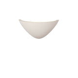 Alina 4.2W Wall Light in white paintable gypsum, a curved boat-shaped uplighter with integral LED, shown against a plain white background.