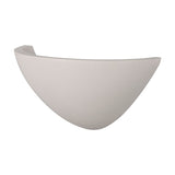 Alina 4.2W Wall Light in white paintable gypsum with a curved, tapered shell shape, shown on a plain white background.