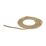 Cavo Braided Copper Cable, a 2-core 0.75mm gold fabric-braided flex coiled with one end trailing straight, shown on a plain white background.