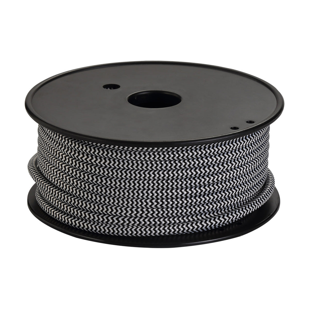 Cavo Wave Stripe Braided Copper Cable 2 Core 0.75mm White - Black