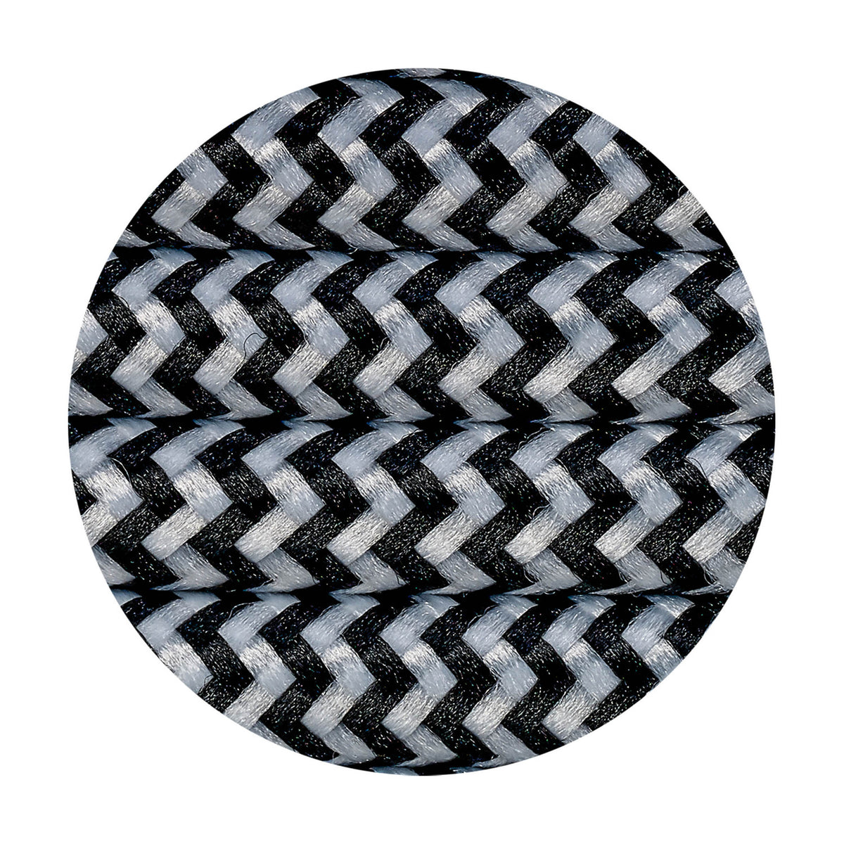 Cavo Wave Stripe Braided Copper Cable 2 Core 0.75mm White - Black