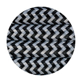 Cavo Wave Stripe Braided Copper Cable 2 Core 0.75mm White - Black