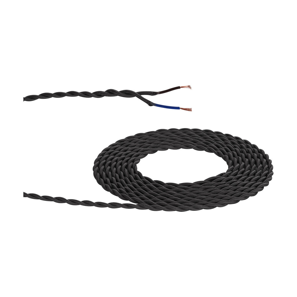 Cavo Braided Twisted Copper Cable 2 Core 0.75mm - Grey