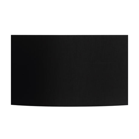 Serena Lamp Shade 60cm, a wide black faux-silk drum shade with a neat seam and smooth finish, shown against a plain white background.