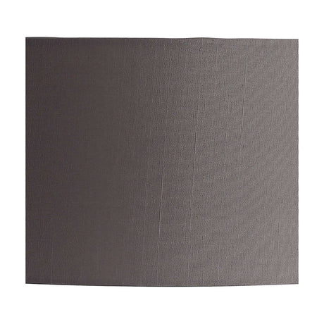 Serena 60cm lamp shade in grey Terylene and cotton fabric, a wide shallow cylinder with subtle woven texture, shown against a plain light background.