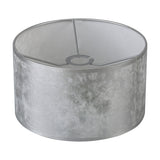 Sigma Cylinder Lamp Shade 30cm Silver Leaf PVC - Silver Foil