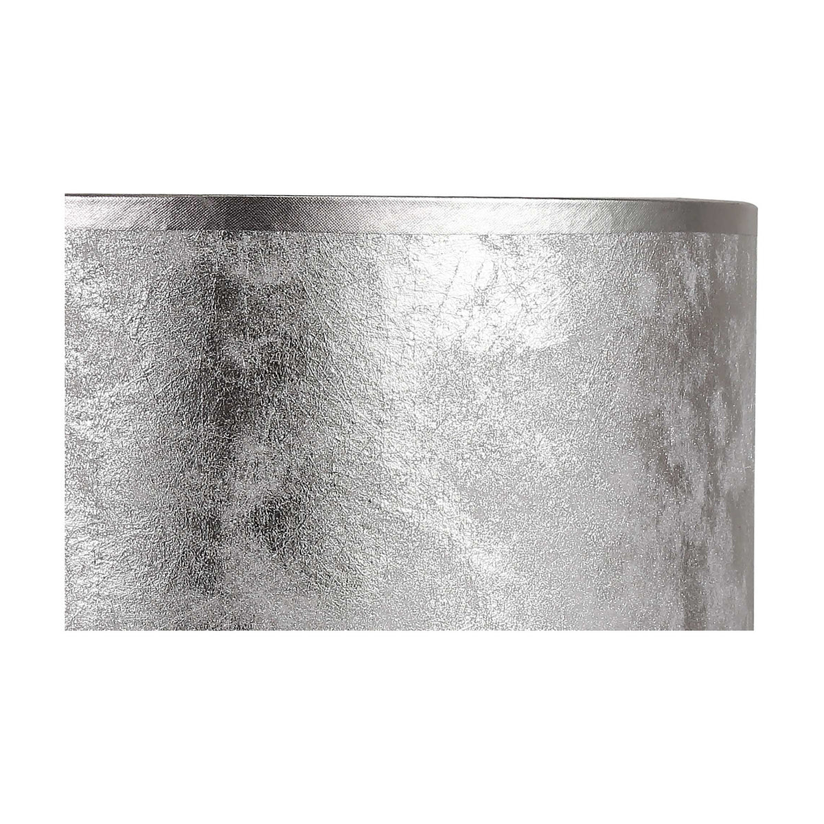 Sigma Cylinder Lamp Shade 30cm Silver Leaf PVC - Silver Foil