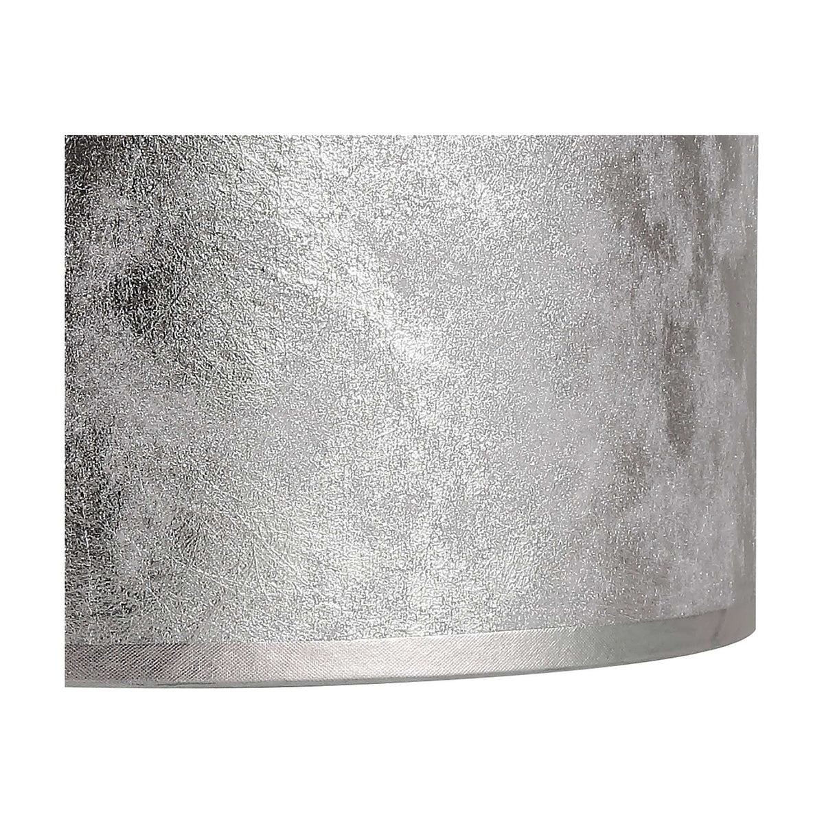 Sigma Cylinder Lamp Shade 30cm Silver Leaf PVC - Silver Foil