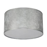 Sigma Cylinder Lamp Shade 30cm Silver Leaf PVC - Silver Foil