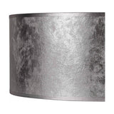 Sigma Cylinder Lamp Shade 40cm Silver Leaf PVC - Silver Foil
