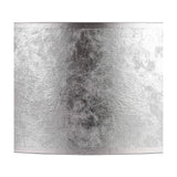 Sigma Cylinder Lamp Shade 40cm Silver Leaf PVC - Silver Foil
