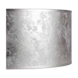 Sigma Cylinder Lamp Shade 40cm Silver Leaf PVC - Silver Foil