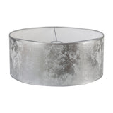 Sigma Cylinder Lamp Shade 50cm Silver Leaf PVC - Silver Foil