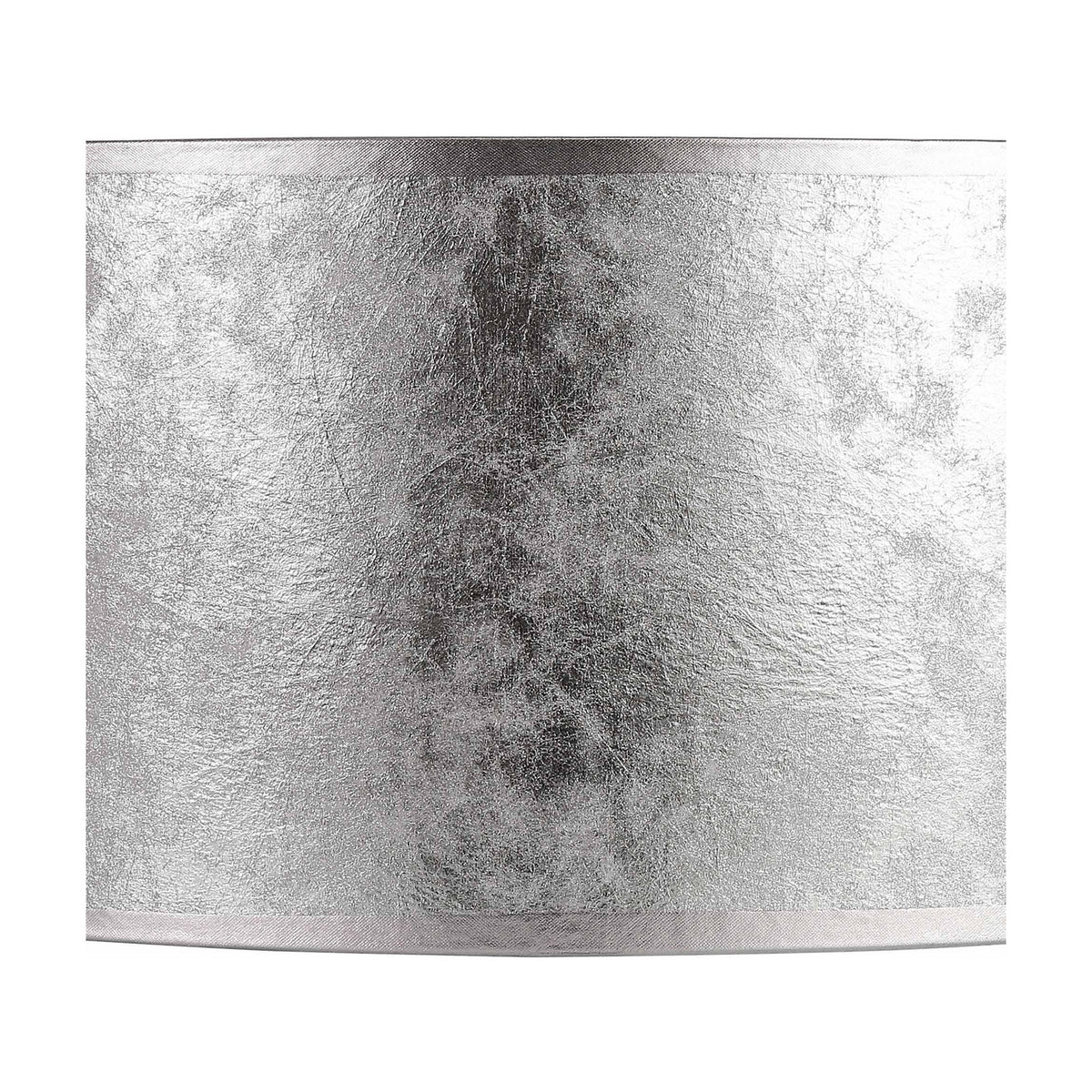 Sigma Cylinder Lamp Shade 50cm Silver Leaf PVC - Silver Foil