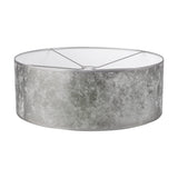Sigma Cylinder Lamp Shade 60cm Silver Leaf PVC - Silver Foil