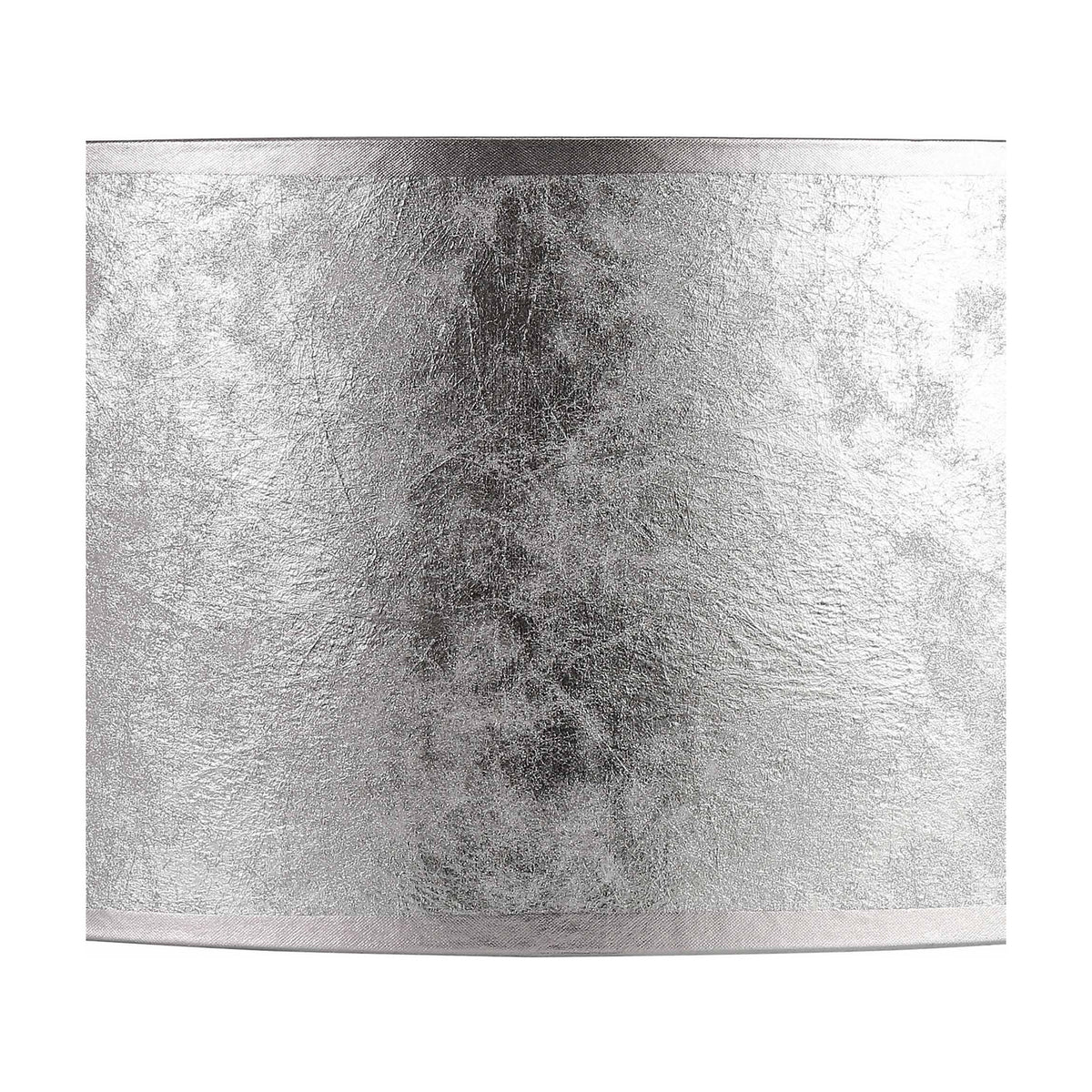 Sigma Cylinder Lamp Shade 60cm Silver Leaf PVC - Silver Foil