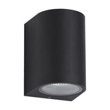 Tomar Curved Outdoor Wall Light 10cm High - Sand Black