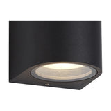 Tomar Curved Outdoor Wall Light 10cm High - Sand Black