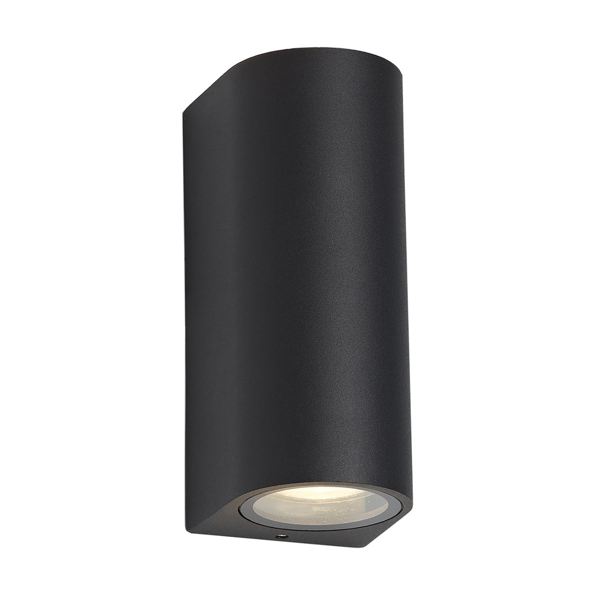 Tomar 2 Light Curved Outdoor Wall Light 16cm High - Sand Black