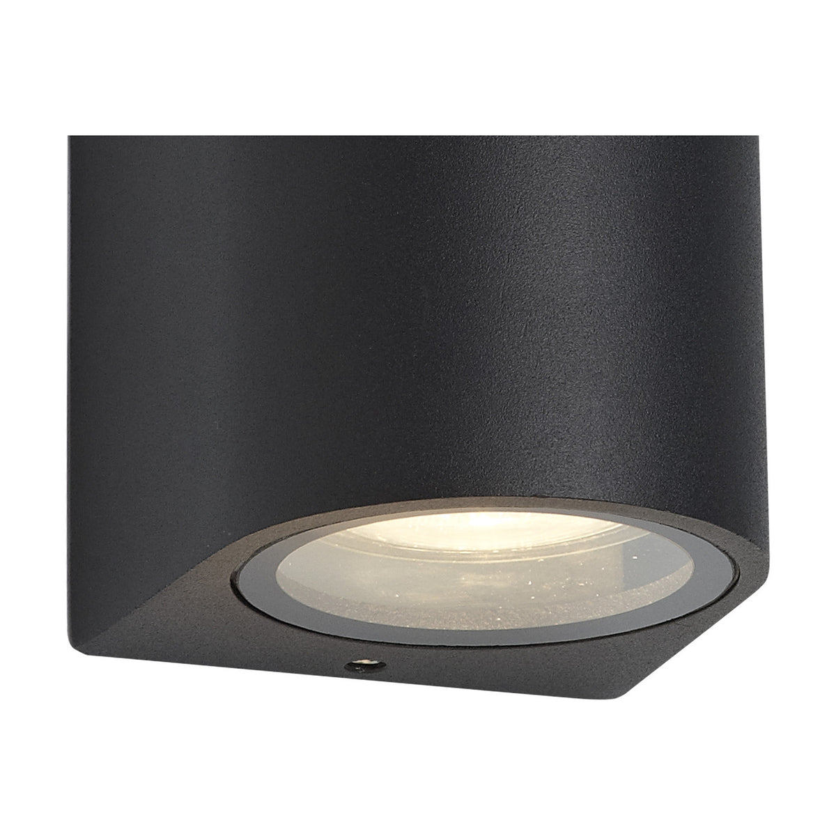 Tomar 2 Light Curved Outdoor Wall Light 16cm High - Sand Black