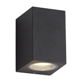 Tomar Rectangle Outdoor Wall Light 10cm High - Sand Black