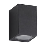 Tomar Rectangle Outdoor Wall Light 10cm High - Sand Black