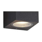 Tomar Rectangle Outdoor Wall Light 10cm High - Sand Black