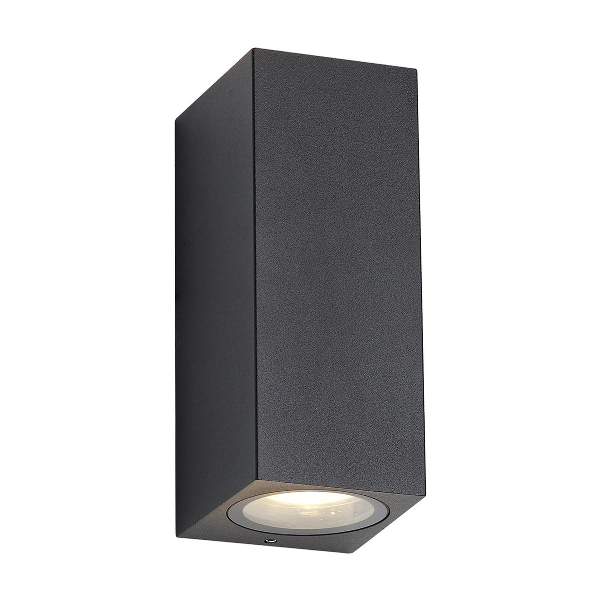 Tomar 2 Light Rectangle Outdoor Wall Light 16cm High - Sand Black