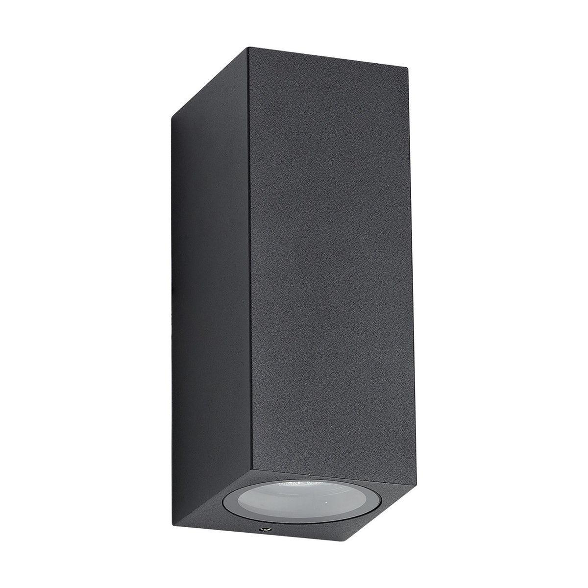 Tomar 2 Light Rectangle Outdoor Wall Light 16cm High - Sand Black