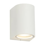 Tomar Curved Outdoor Wall Light 10cm High - Sand White