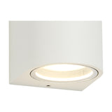 Tomar Curved Outdoor Wall Light 10cm High - Sand White