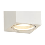 Tomar Rectangle Outdoor Wall Light 10cm High - Sand White