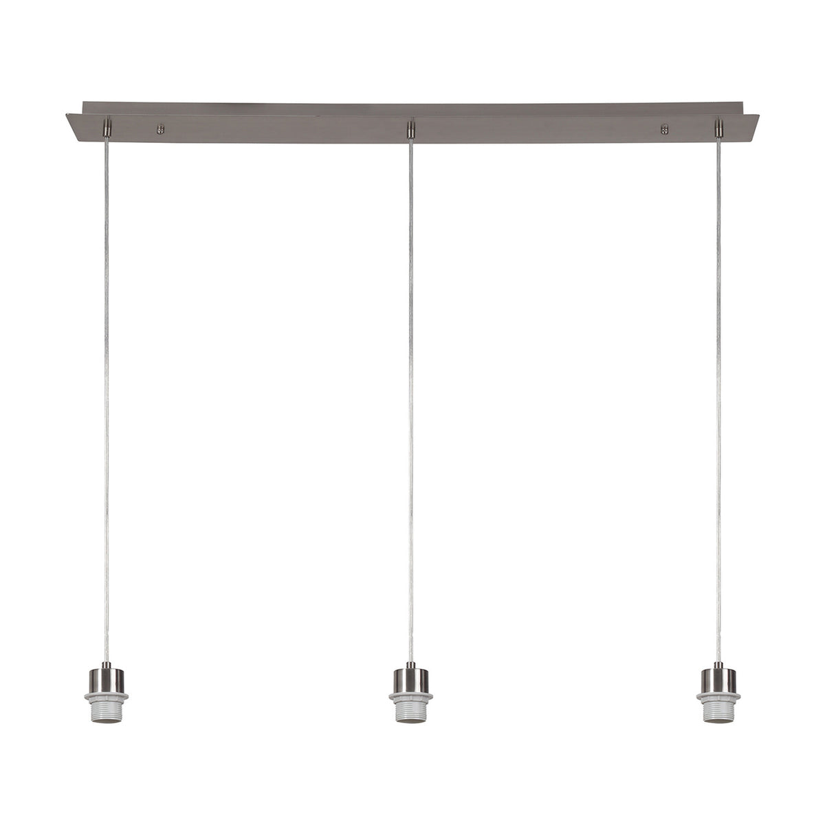Baymont 3 Light Pendant Light 95cm Drop 2m Drop - Polished Chrome