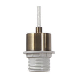 Baymont 3 Light Pendant Light 95cm Drop 2m Drop - Antique Brass