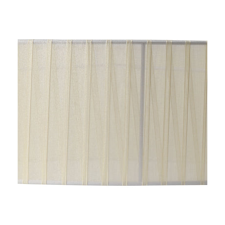Serena Lamp Shade 45cm in cream organza fabric, a wide shallow drum shade with visible vertical ribbing and pale trim, shown against a plain white background.