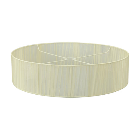 Serena Lamp Shade 60cm, a wide shallow drum in cream organza fabric with an internal iron frame, shown on a plain white background.