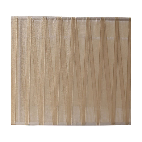 Serena Lamp Shade 45cm in soft bronze organza fabric, cylindrical drum shape with pleated panels and subtle sheen, shown on a plain white background.