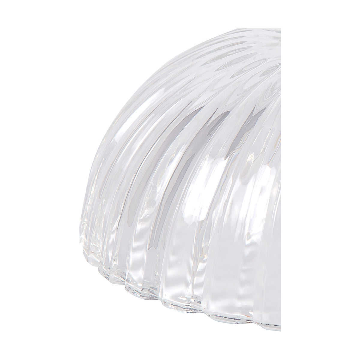 Gilda Shallow Lamp Shade 20cm Glass - Clear