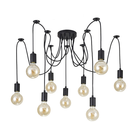 Dreifa E27 Pendant Light 15cm Dia 2.5m Drop - Matt Black