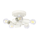 Baymont 5 Light E27 Flush Ceiling Light 25cm - White
