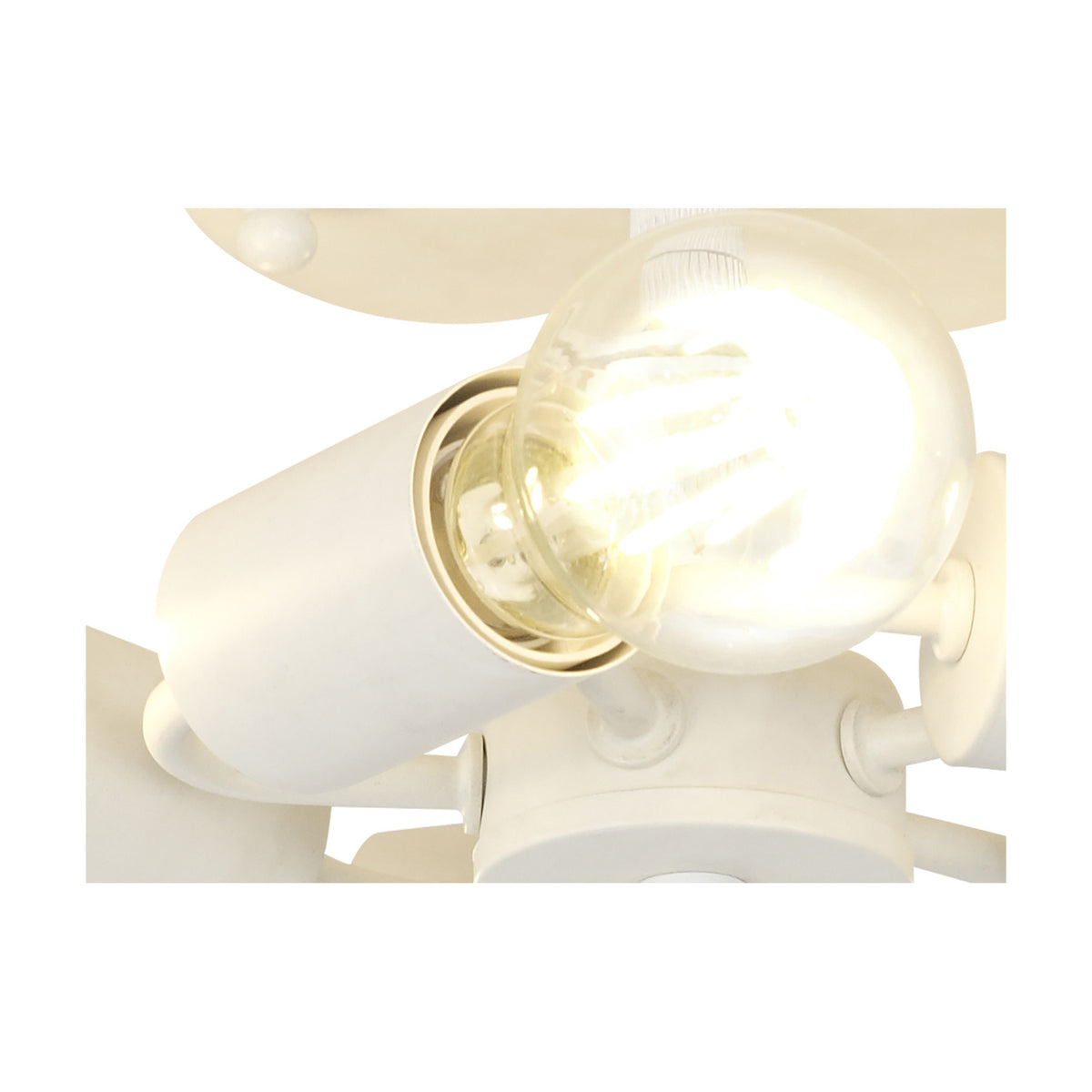 Baymont 5 Light E27 Flush Ceiling Light 25cm - White