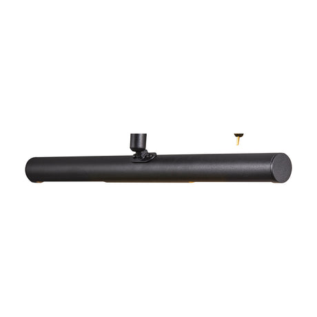 Abacus 2 Light G9 Wall Light in satin black, a slim horizontal bar with a rear mounting bracket, shown against a plain white background.