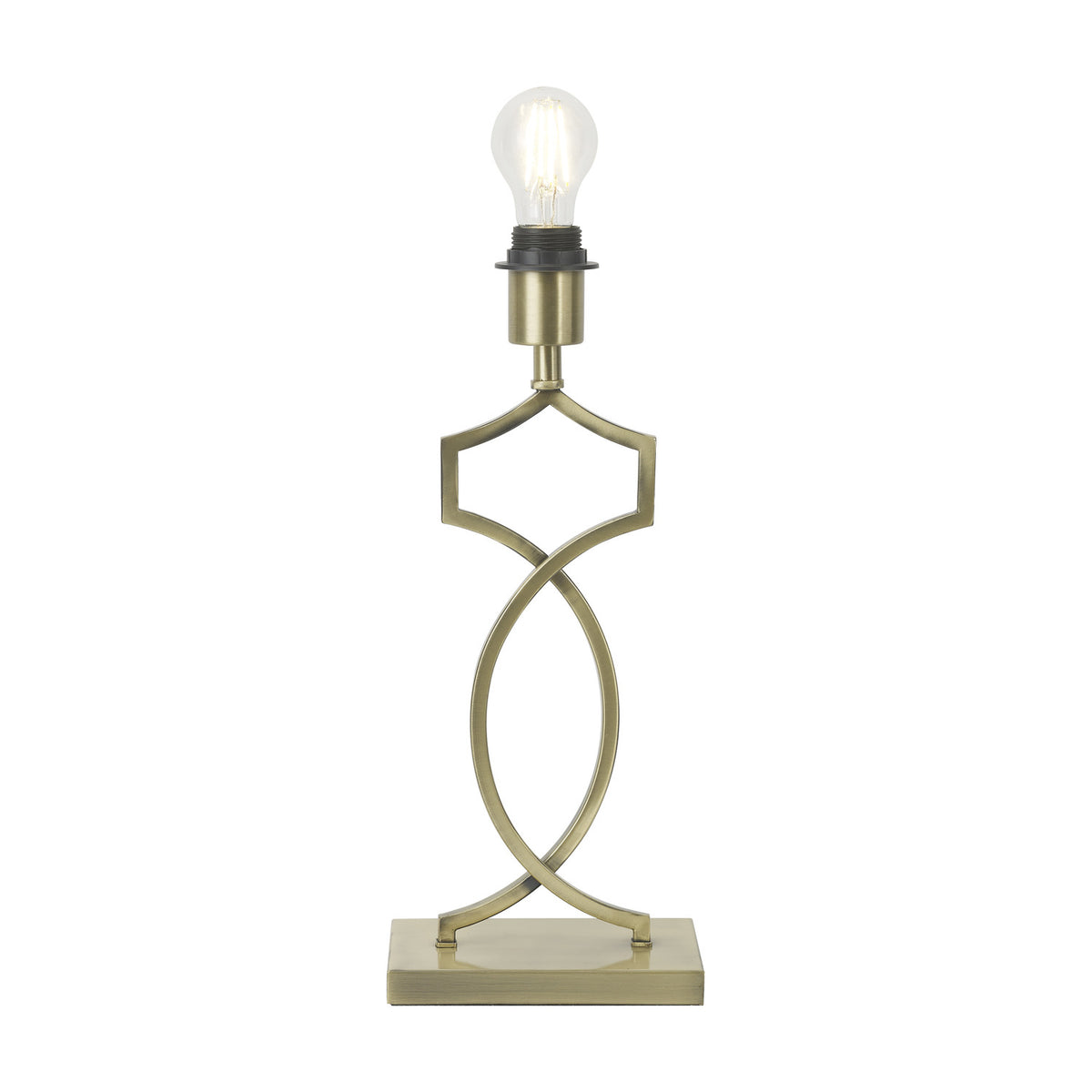 Courtyard E27 Table Lamp 18cm Long - Antique Brass