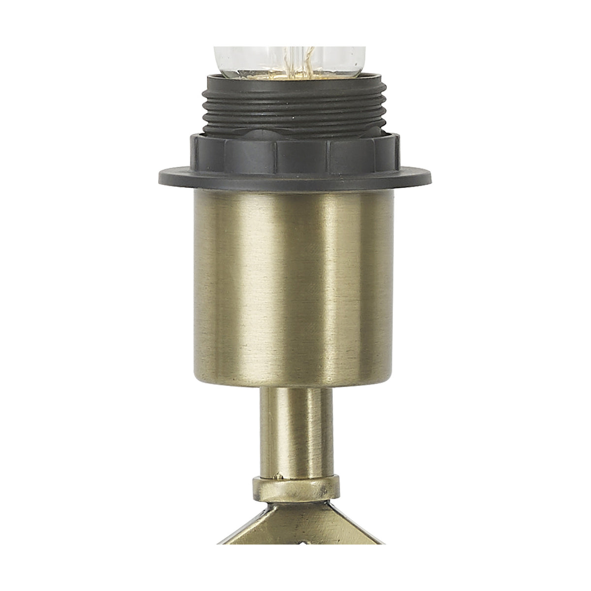 Courtyard E27 Table Lamp 18cm Long - Antique Brass