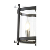 Nolan 3 Light E14 Pendant Light 36cm Clear - Black