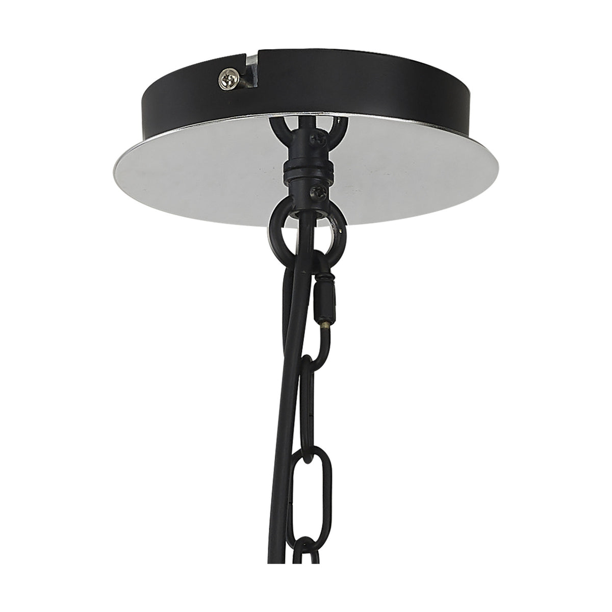Nolan 3 Light E14 Pendant Light 36cm Clear - Black