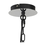 Nolan 3 Light E14 Pendant Light 36cm Clear - Black